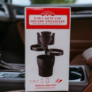 5-in-1 Auto Cup Holder Organizer Universal Car Drink Phone Sunglasses Holder